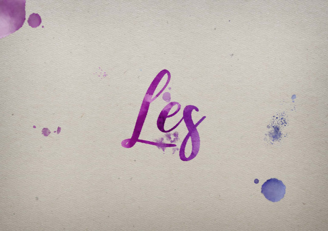 Free photo of Les Watercolor Name DP