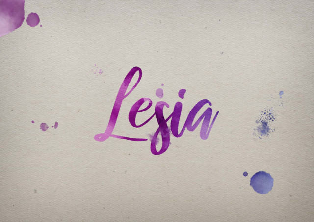 Free photo of Lesia Watercolor Name DP