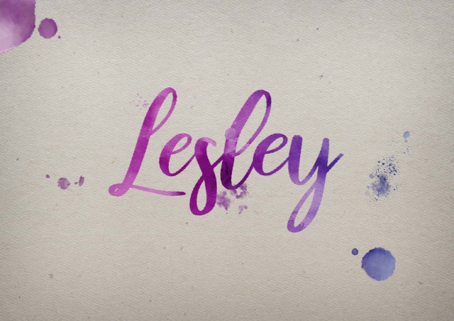 Free photo of Lesley Watercolor Name DP