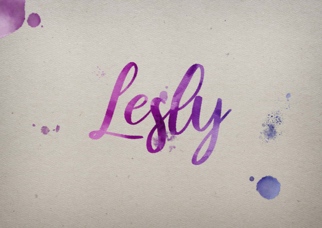 Free photo of Lesly Watercolor Name DP