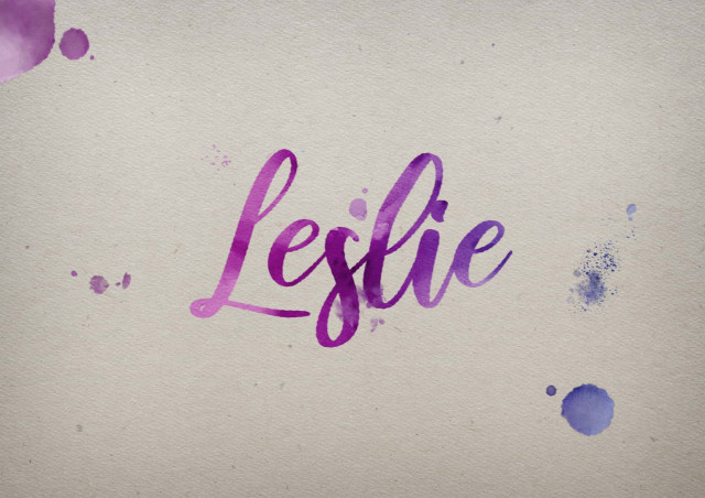 Free photo of Leslie Watercolor Name DP