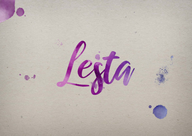 Free photo of Lesta Watercolor Name DP