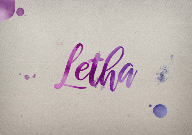 Free photo of Letha Watercolor Name DP