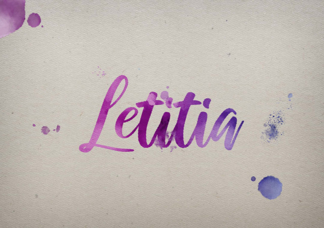 Free photo of Letitia Watercolor Name DP