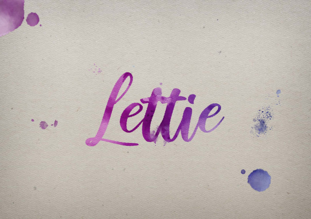 Free photo of Lettie Watercolor Name DP