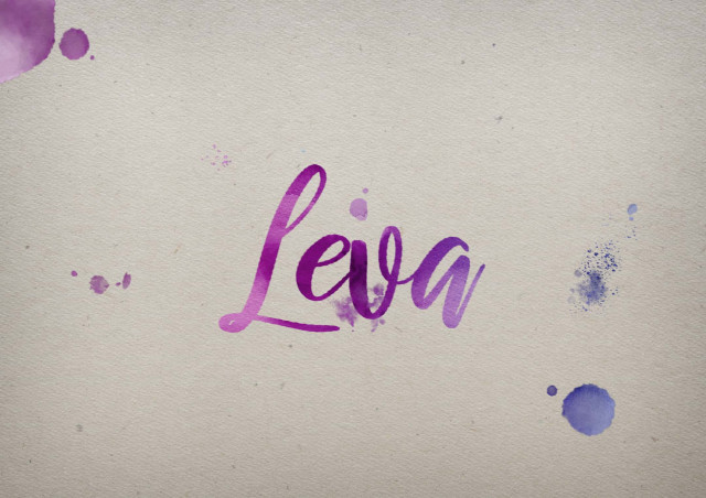 Free photo of Leva Watercolor Name DP