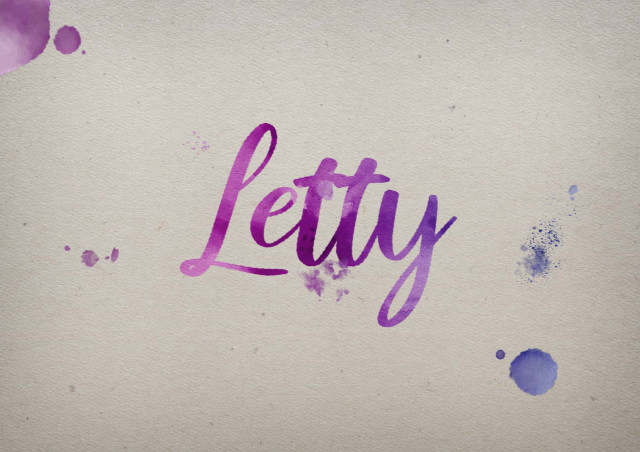 Free photo of Letty Watercolor Name DP