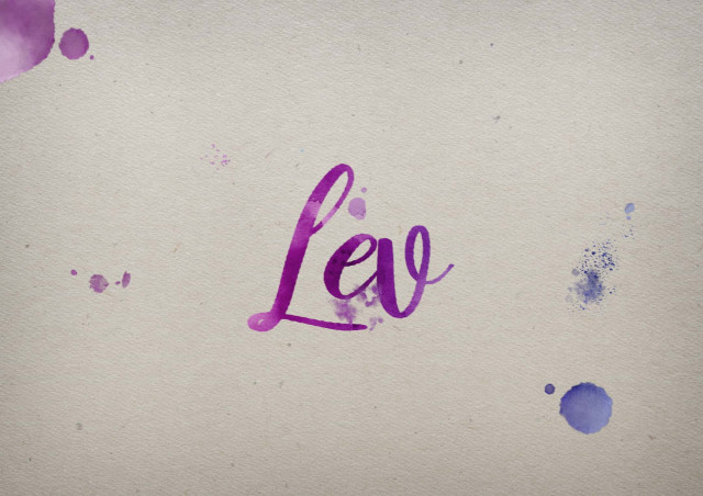 Free photo of Lev Watercolor Name DP