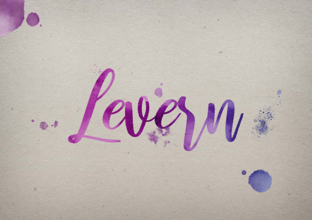 Free photo of Levern Watercolor Name DP