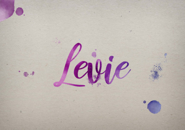 Free photo of Levie Watercolor Name DP