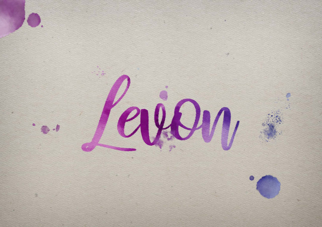 Free photo of Levon Watercolor Name DP