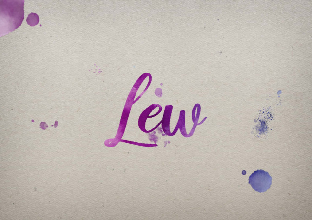 Free photo of Lew Watercolor Name DP