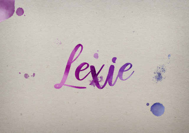 Free photo of Lexie Watercolor Name DP