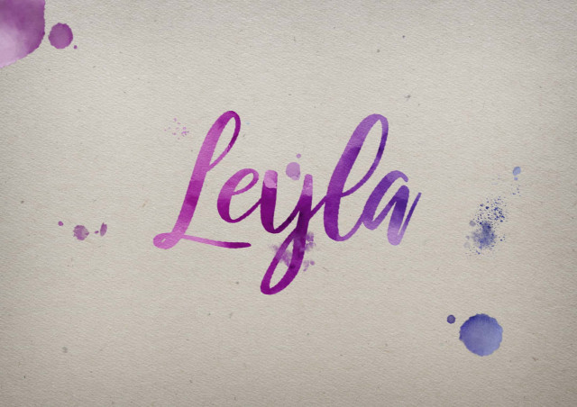 Free photo of Leyla Watercolor Name DP