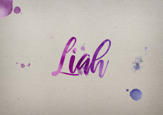 Free photo of Liah Watercolor Name DP