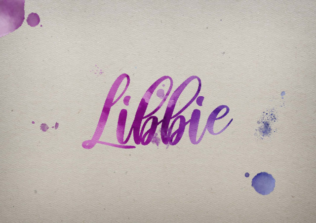 Free photo of Libbie Watercolor Name DP