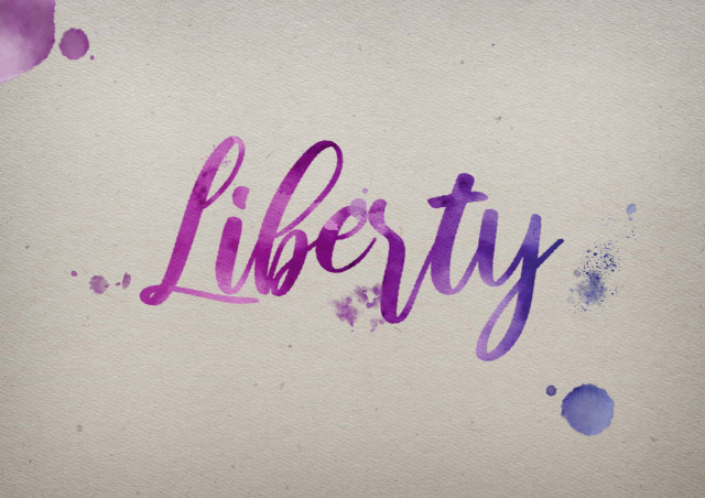 Free photo of Liberty Watercolor Name DP