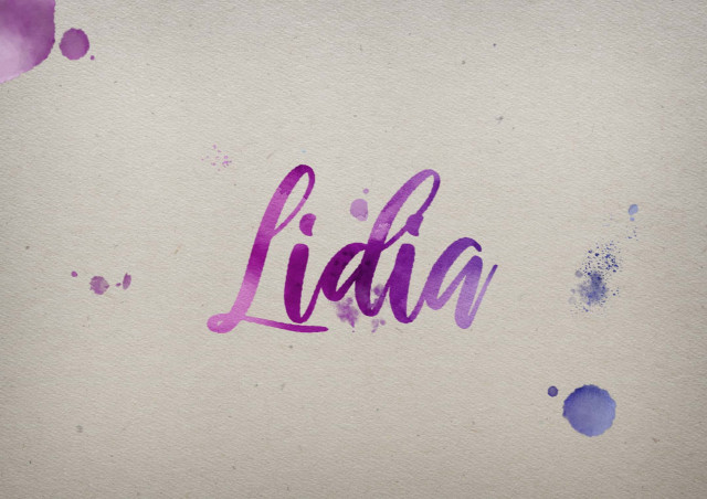 Free photo of Lidia Watercolor Name DP