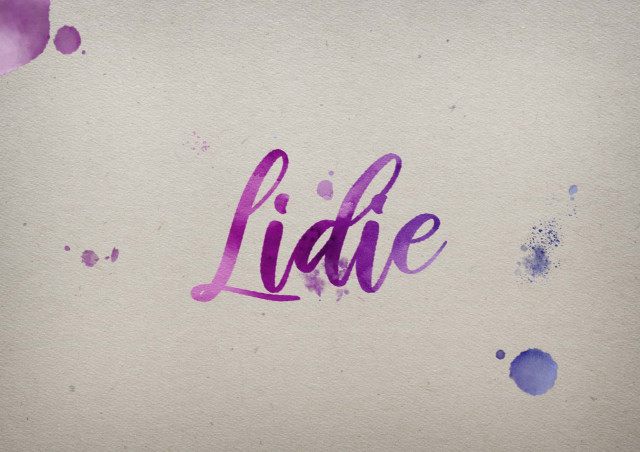 Free photo of Lidie Watercolor Name DP