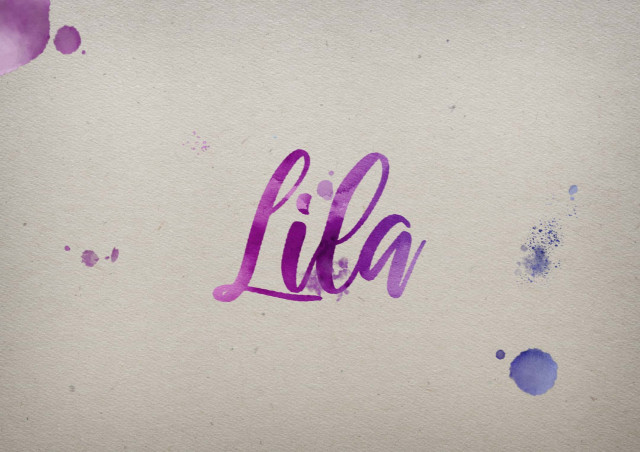 Free photo of Lila Watercolor Name DP