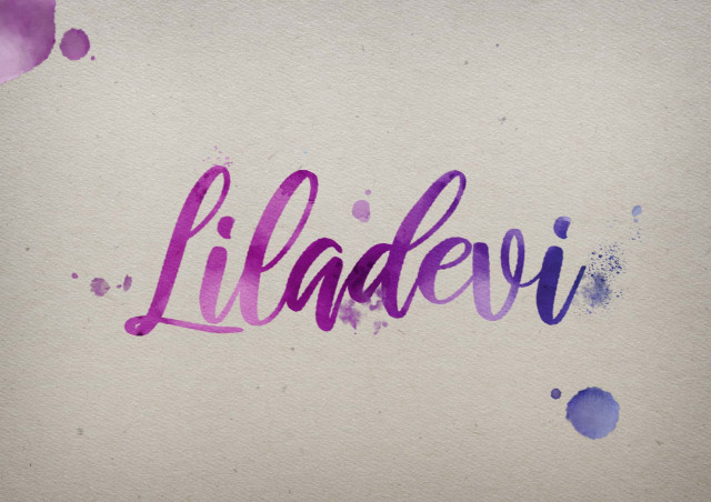 Free photo of Liladevi Watercolor Name DP