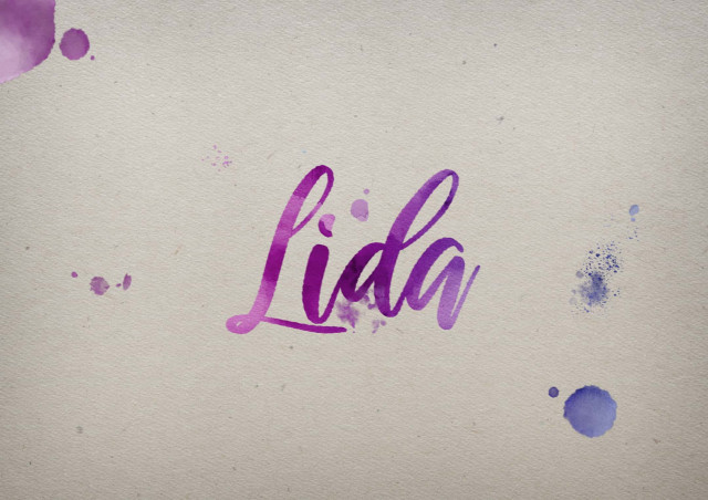 Free photo of Lida Watercolor Name DP