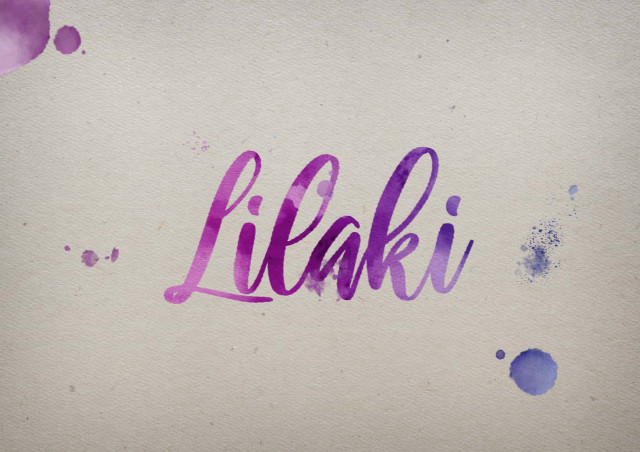Free photo of Lilaki Watercolor Name DP