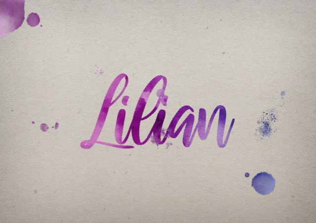 Free photo of Lilian Watercolor Name DP