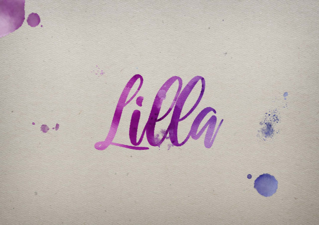 Free photo of Lilla Watercolor Name DP