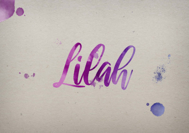 Free photo of Lilah Watercolor Name DP