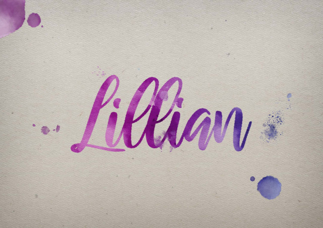 Free photo of Lillian Watercolor Name DP