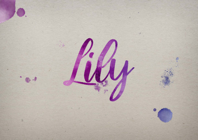 Free photo of Lily Watercolor Name DP