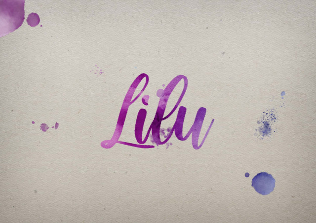 Free photo of Lilu Watercolor Name DP