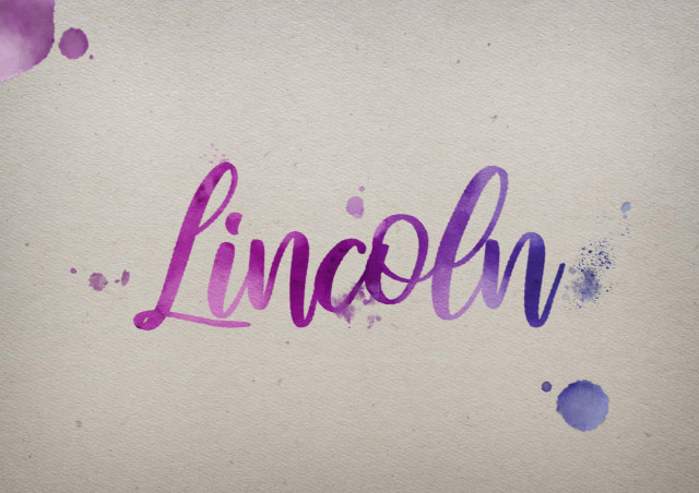 Free photo of Lincoln Watercolor Name DP
