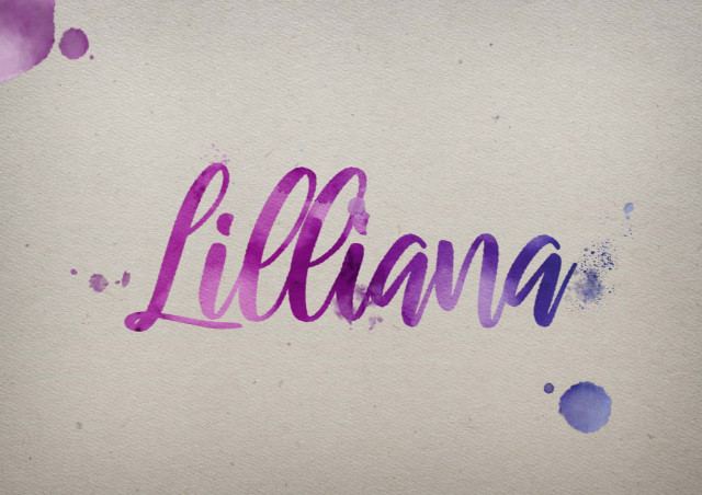 Free photo of Lilliana Watercolor Name DP