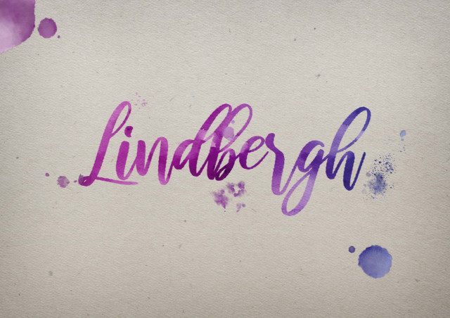 Free photo of Lindbergh Watercolor Name DP