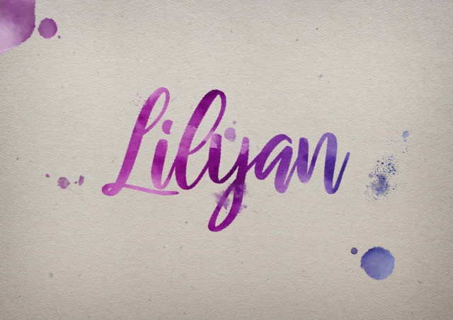 Free photo of Lilyan Watercolor Name DP