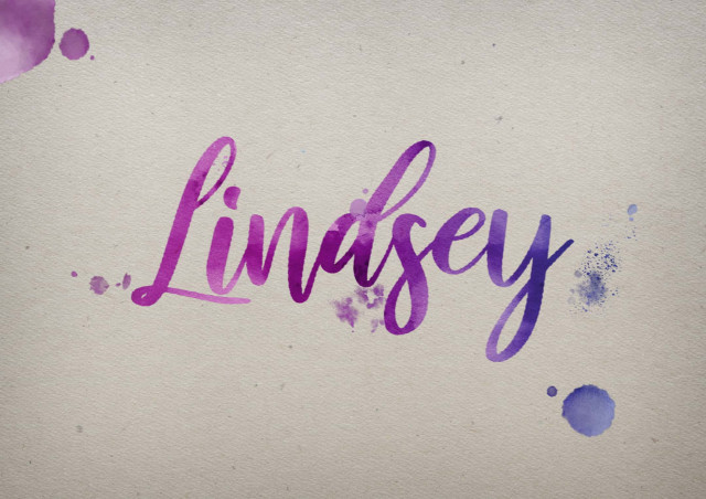 Free photo of Lindsey Watercolor Name DP