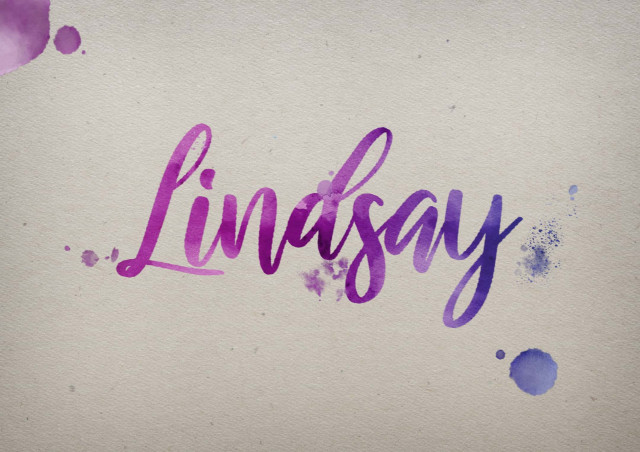 Free photo of Lindsay Watercolor Name DP