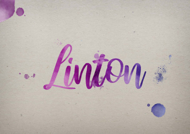 Free photo of Linton Watercolor Name DP