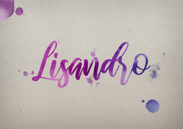 Free photo of Lisandro Watercolor Name DP