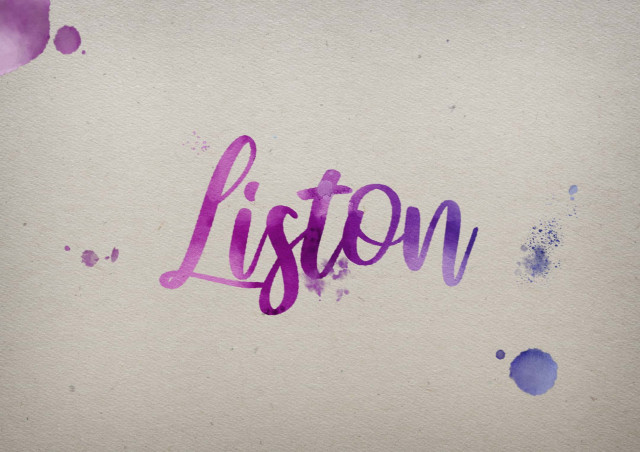 Free photo of Liston Watercolor Name DP