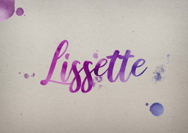 Free photo of Lissette Watercolor Name DP