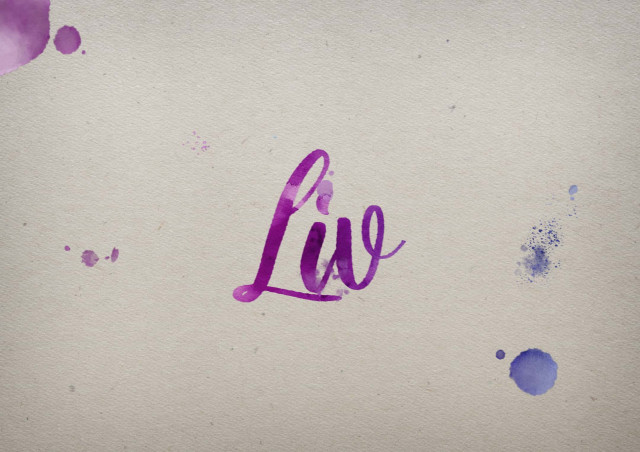 Free photo of Liv Watercolor Name DP