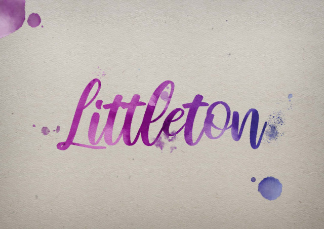 Free photo of Littleton Watercolor Name DP