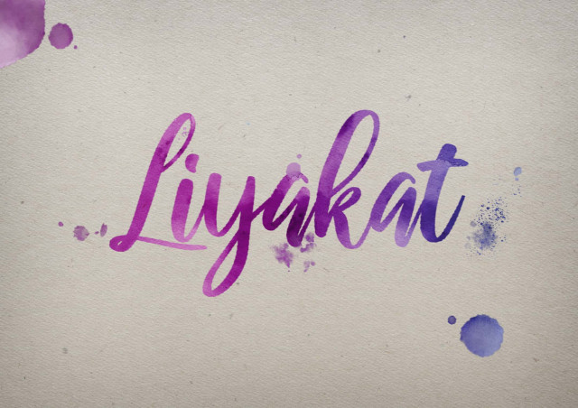 Free photo of Liyakat Watercolor Name DP