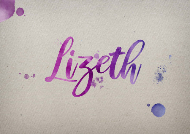 Free photo of Lizeth Watercolor Name DP
