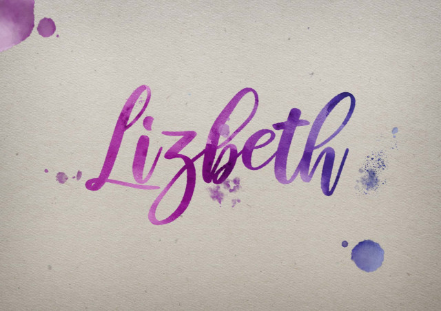 Free photo of Lizbeth Watercolor Name DP