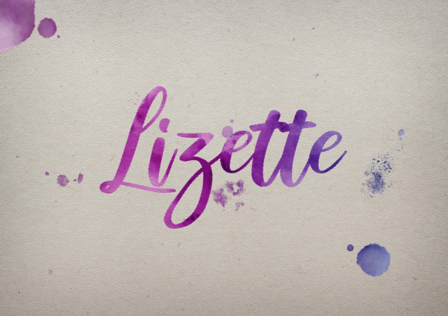 Free photo of Lizette Watercolor Name DP