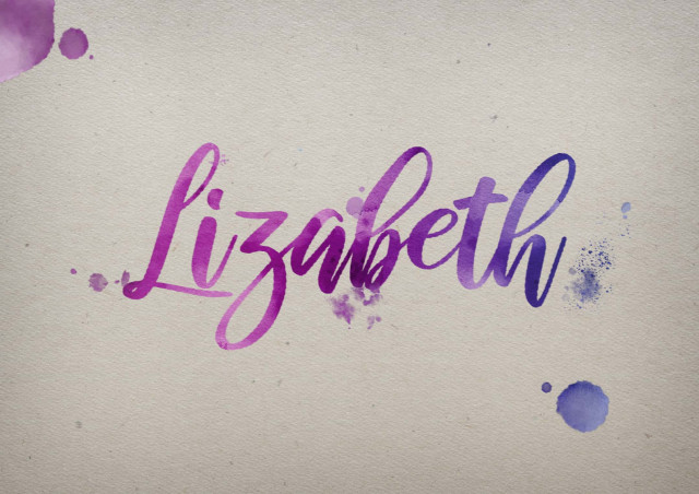 Free photo of Lizabeth Watercolor Name DP